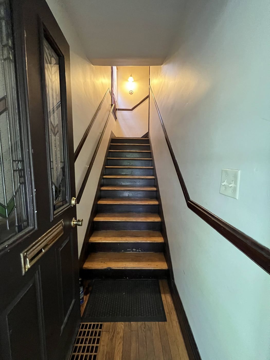 Before: Front stairwell before, Detroit