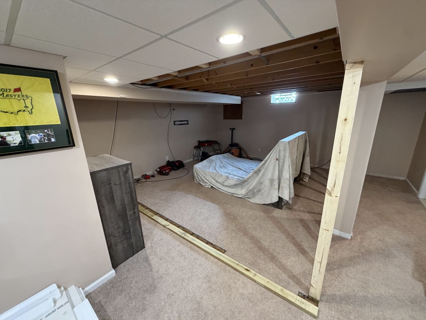 Before: Hallway before, Macomb Township