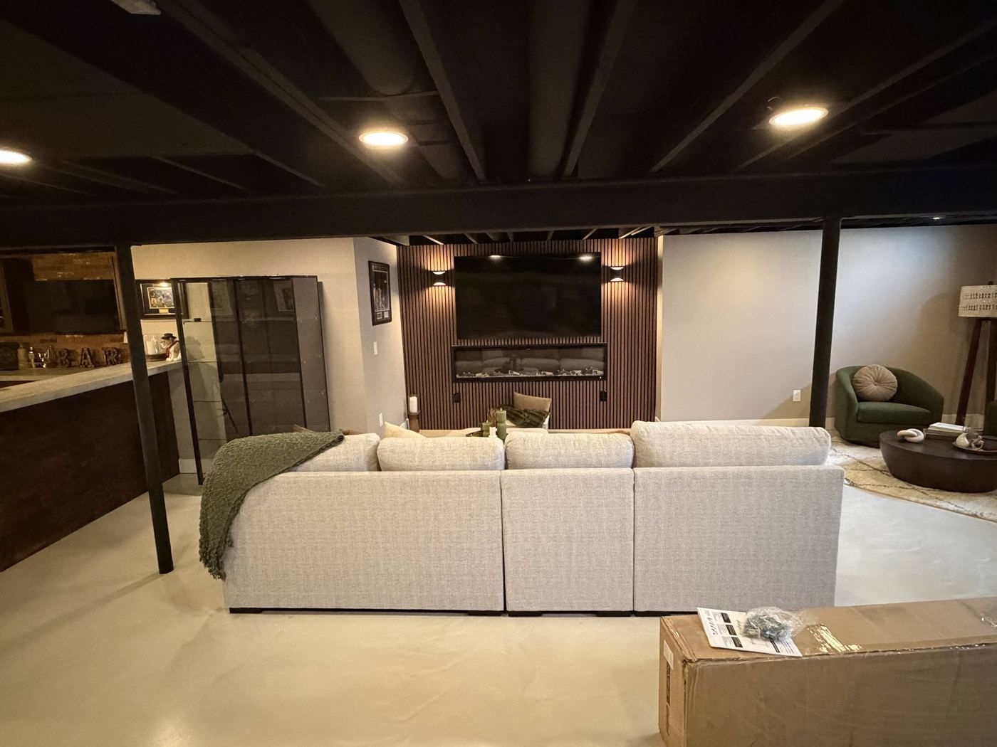 After: Fireplace & TV wall after, Macomb