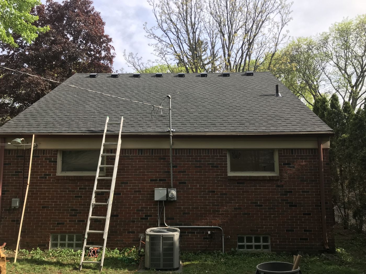 After: Rear roof after, Royal Oak